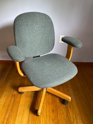 Gray Fabric Office Desk Task 26x33x23 Tilting Chair