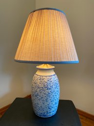 Blue Speckled Pottery Lamp 15x24