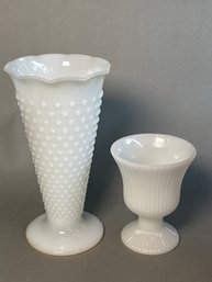 Vintage Milk Glass Vases