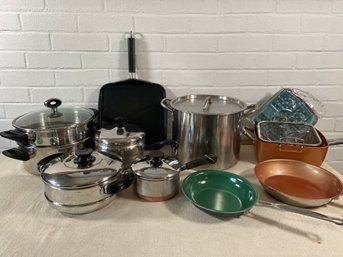 Assorted Kitchen Pots And Pans Collection