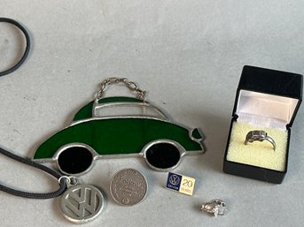 Volkswagen Necklace, Car Hanging,  Ring & Pins