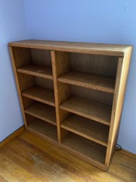 Oak Bookcase Adjustable Shelves 48x12x48 Solid Very Nice