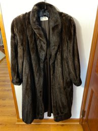 Wow B And B Designer Furs Full Length Mink Coat XL 20 Shoulder 52 Length 25arm To Shoulder Appraised $8000