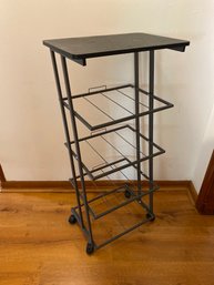 Standing Work Station Desk 18x39x12 With Shelves On Casters