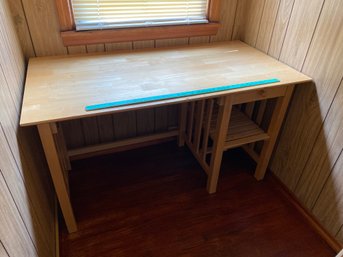 Desk Simple Pine Desk 52x30x26 With Keyboard Drawer