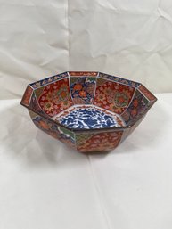 Vintage Asian Octagon Bowl,  GUMPS Imari Karakusa - No Chips