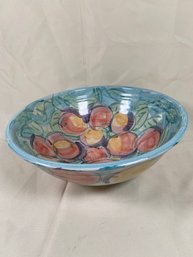 Colorful Majolica Works Serving Bowl 12x4.5