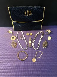 Pearl And Gold Costume Jewelry Lot