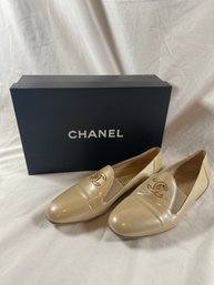 Chanel Ladies Patent Leather Loafers Shoes Size 36