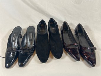 3 Pair Of Stuart Weitzman Flats Mules Heels Size 5.5