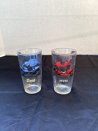 Vintage Glass Car Cups