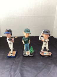 3 Baseball Bobble Heads