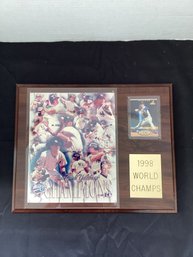 Yankees 1998 World Champs Plaque