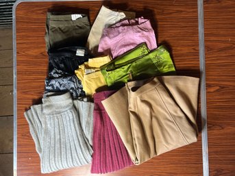 Silk, Cotton And Wool/camelhair Skirts And Leggings, Moda IntL,  Lavare A Secco, Liz Claiborne.