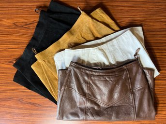 Skirts Collection, 1 Joujou Denim, 1 Lanauvelle Renaissance Leather, 2 BB Dakota Leatherwear Suede Leather