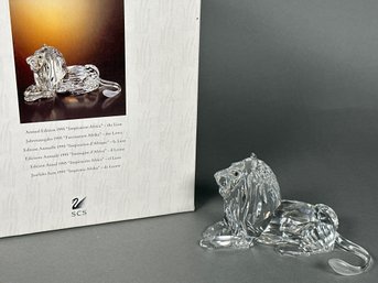 A Swarovski Crystal Annual Edition 1995 Inspiration Africa Lion With Box