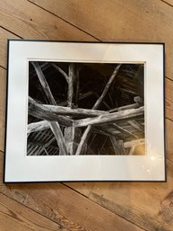 Primitive Architecture Photograph Signed R. Niaza 26x23' Matted Framed