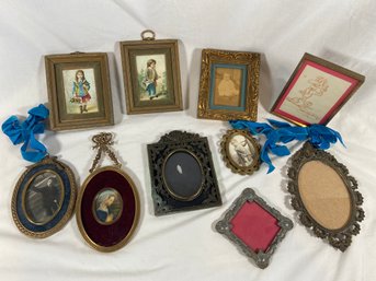 Collection Of Small Vintage Picture Frames