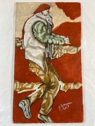 Local Artist Jeff Kramer Original Painting On Wood Signed J. Kramer 2017 10x18