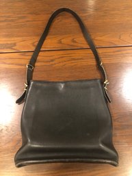 Black Leather Coach Purse ,great Shape, (real)