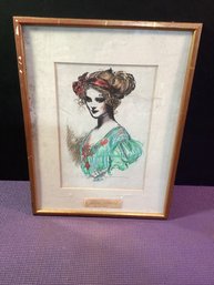 (Charles, Dana Gibson), Well Listed Artist. This Is A Hand Colored Lithograph Not An Engraving 1967 Or 1907