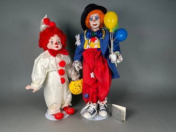 Danbury Mint Twinkles The Circus Clown & Red Haired Clown Doll