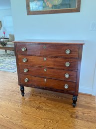 Pine Dresser Dovetail With Mahogany Finish, 39.25x17.25x38in