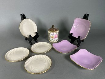 Vintage Adderley & Lenox Miniature Plates And Table Lighter