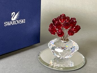 Swarovski Vase Of Roses Jubilee Edition With Box