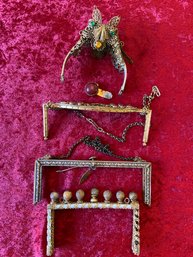 Metal Purse Frame Clasps Lot 21 Antique Vintage Art Deco Nouveau Victorian