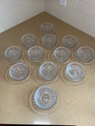 Val St Lambert Set Of 12 Beautiful Crystal Plates And Bowls All Signed No Chips