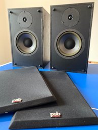 PSB Bookshelf Speakers PSB 300 8.5x14x9 Made In Canada Nice Tested Great