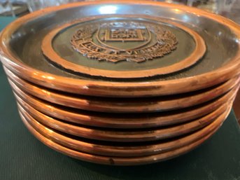 Yale Copper Coasters (6)