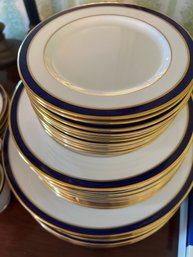 Lenox China- 10 Place Settings - Federal Cobalt