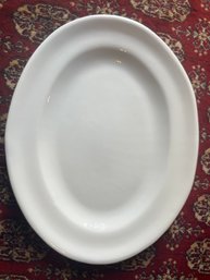 Large White Ceramic Turkey Platter