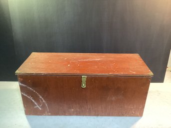 Very Strong Storage Box Made Out Of Three-quarter Inch Plywood With Handles And Brass Hardware