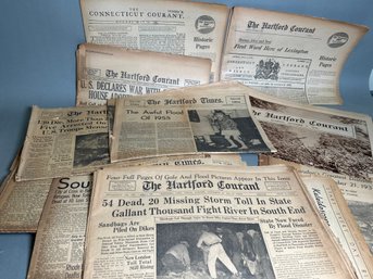 Vintage Newspapers, 1930s To 1950s, Includes 1955 Flood