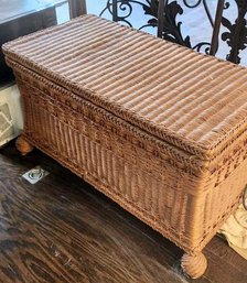 Circa 1980 Rattan & Bamboo Storage Chest