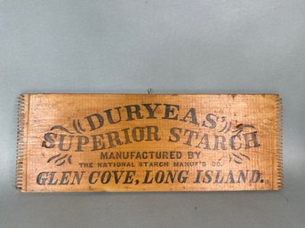 Duryeas Superior Starch Crate Front Sign