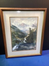 Well  Listed Artwork By (Thomas Moran) Titled Mountain Of The Holy Cross