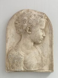 Charming Plaster Wall Plaque Of  Child