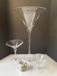 Giant Martini Crystal Glass!