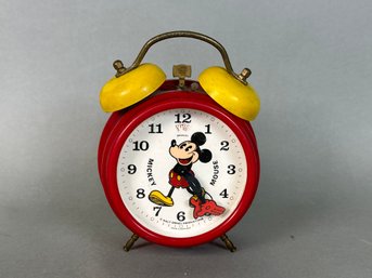 Vintage 1950s Retro Pie Eyed Mickey Mouse Alarm Clock