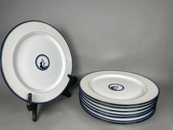 Eight Vintage Dansk Flora Juniper Plates