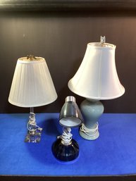 3 Lamps All Work (they Were Tried )one Lexan, One, Ceramic And Desk Lamp, Great Shape