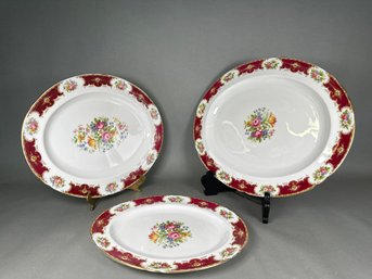 Vintage Shelley England Duchess Fine Bone China Platters