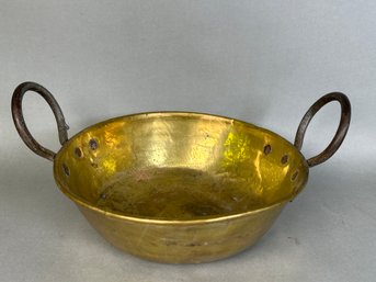 Antique Brass & Cast Iron Pot