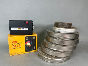 Vintage Kodak Instamatic M14 Movie Camera & Reels