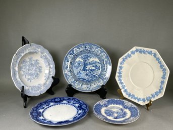 Blue & White Plates: Wedgwood, Royal Doulton, Crumlin