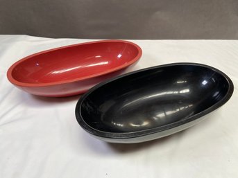 MCM 2 Elite Global Solutions Melamine 15x7.5x3.5in Oval Serving Bowls Nice Solid Dense